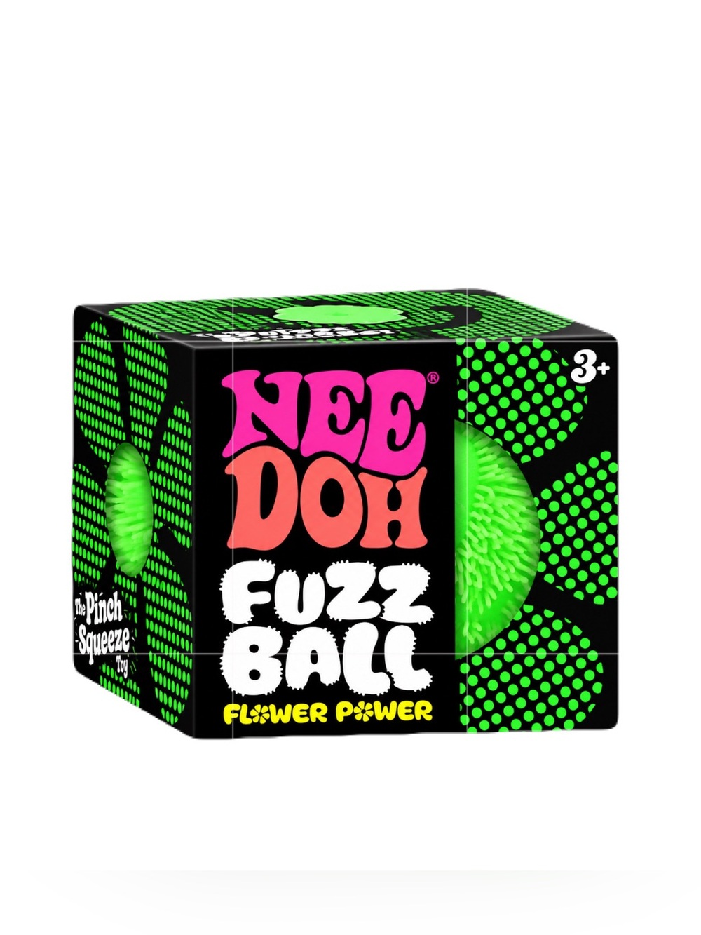 Schylling Needoh Fuzz Ball Flower Power Green NEW